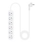Nanocable Regleta de 6 Tomas con Cable de 1,4 m, Blanco